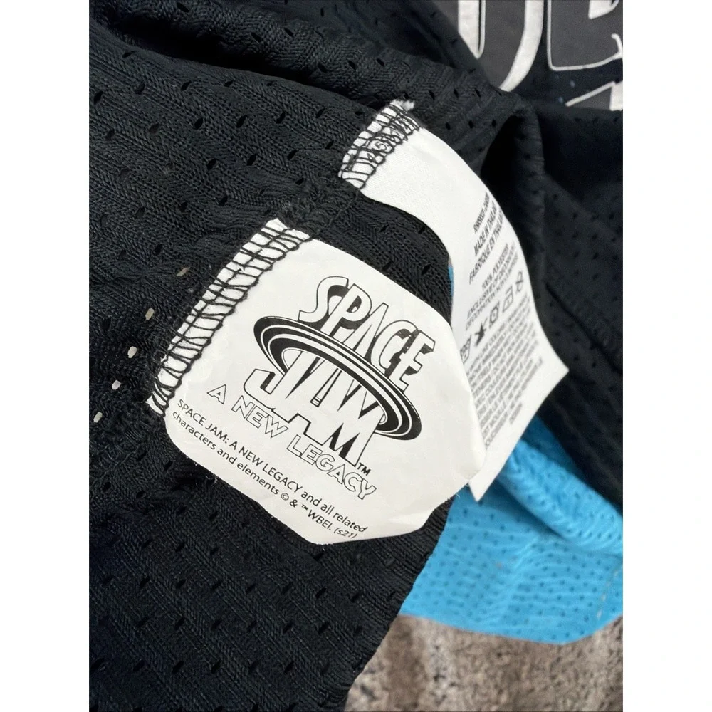 Nike Unisex Blue Black Tune Goon Squad Space Jam Reversible Basketball Jersey Lg